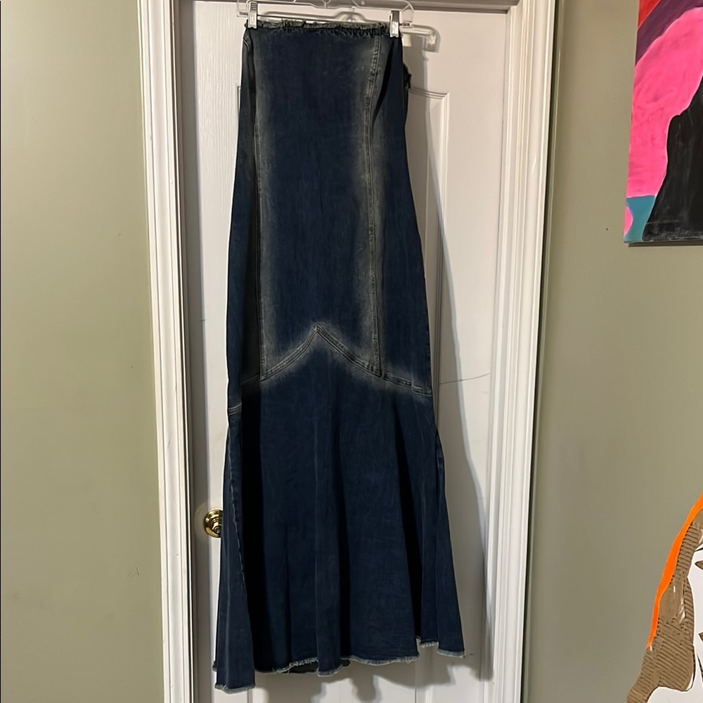 Fashion Nova Strapless Denim Dress